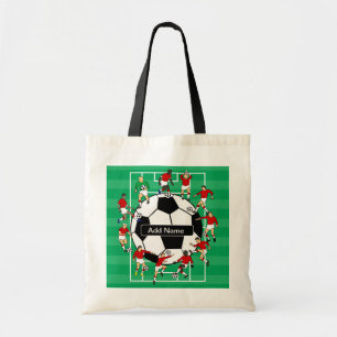Tote Bag Ballon de football et joueurs personnalisés