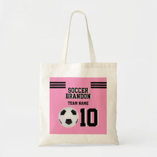 Tote Bag Ballon de football rose pour les filles équipe et