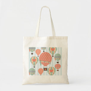 Tote Bag Ballons à air chauds en pastel se levant sur les