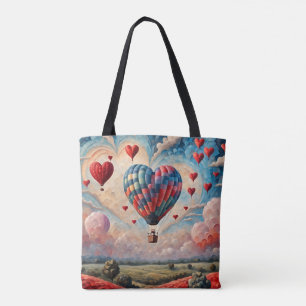Tote Bag Balloon à air chaud en forme de coeur