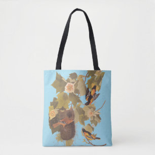 Tote Bag Baltimore Oiseaux d'Audubon à l'oriole dans le peu
