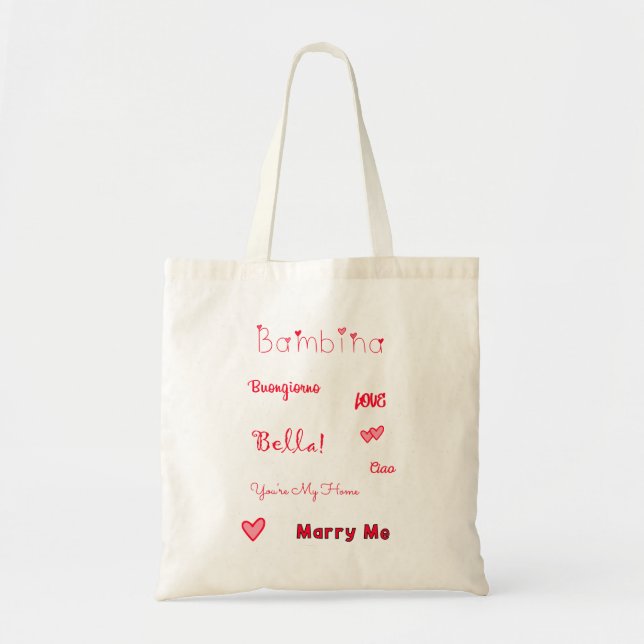Tote Bag Bambina Love Citations Set Pack (Devant)