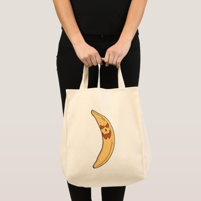 Tote Bag Banana Jack-o-Lantern (Devant (produit))