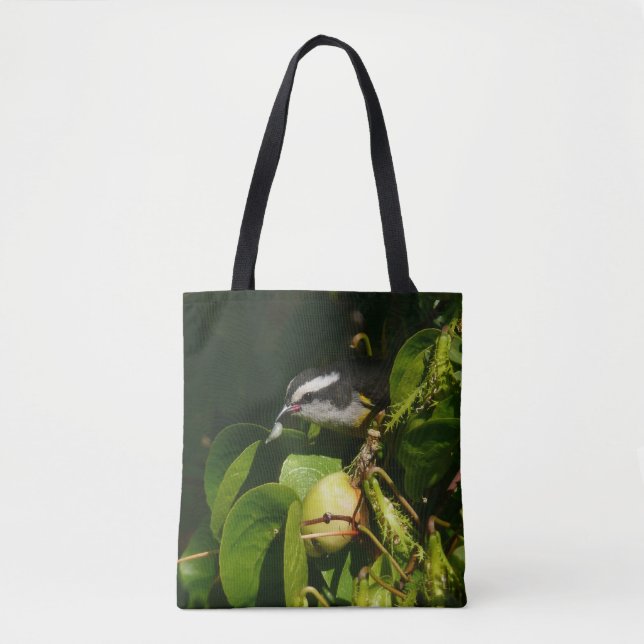 Tote Bag Bananaquit Bird Mange Photographie tropicale (Devant)