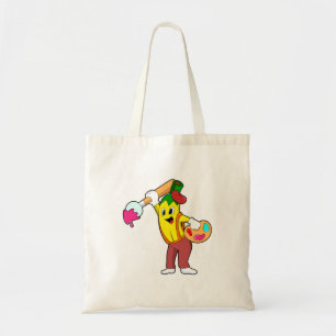 Tote Bag Banane en peintre avec pinceau