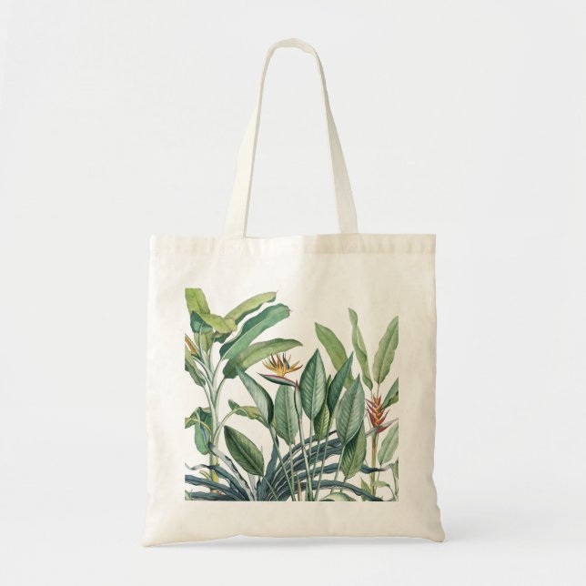 Tote Bag Banane tropical vert arbre Strelitzia (Devant)