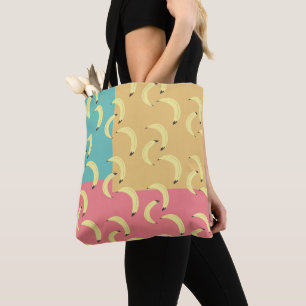 Tote Bag Bananes Rétro Formes Colorées