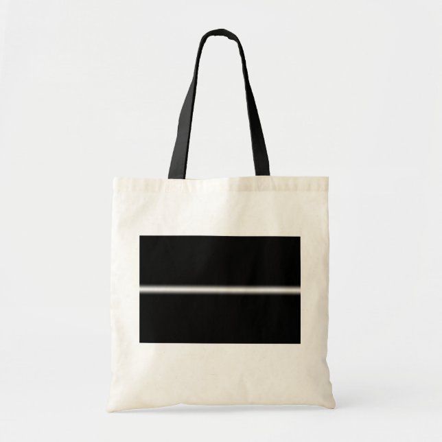 Tote Bag Bande blanche fanée sur noir (Devant)