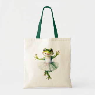 Tote Bag Bande de ballerine de grenouille mignonne dansant