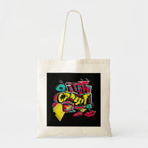 Tote Bag bande dessinée Abstraite graffiti gronge les lèvre