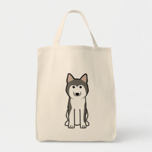Tote Bag Bande dessinée de chien de chien de traîneau