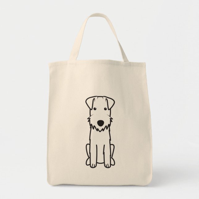 Tote Bag Bande dessinée de chien de région des lacs Terrier (Devant)
