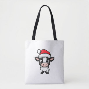 Tote Bag Bande dessinée de Noël de vache
