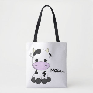 Tote Bag Bande dessinée mignonne de vache à bébé