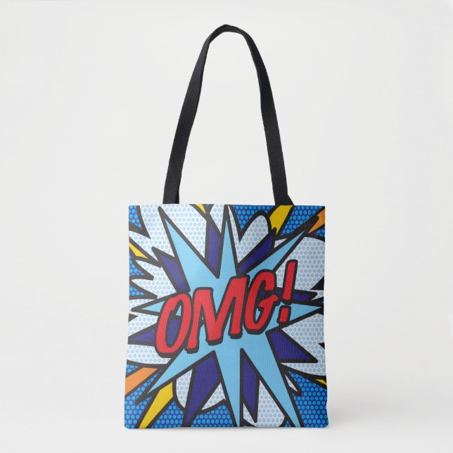Tote Bag Bande dessinée Pop Art OMG! (Devant)