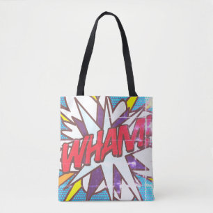 Tote Bag Bande dessinée Pop Art VROUM! PAN! Rétro