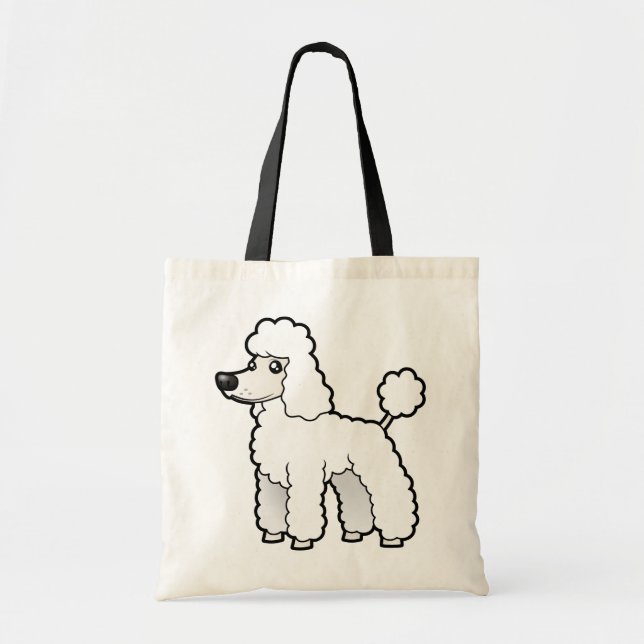 Tote Bag Bande dessinée standard/caniche de miniature/jouet (Devant)
