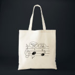 Tote Bag Bande dessinée tellement bonne de musique du<br><div class="desc">Notes musicales drôles sur la bande dessinée de personnel au sujet du solfege.</div>