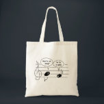 Tote Bag Bande dessinée tellement bonne de musique du<br><div class="desc">Notes musicales drôles sur la bande dessinée de personnel au sujet du solfege.</div>