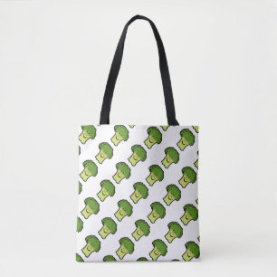 Tote Bag bande dessinée végétarienne mignonne de brocoli