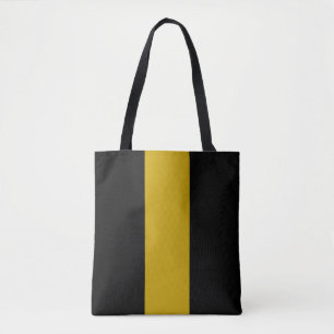 Tote Bag Bande minimaliste noire et or