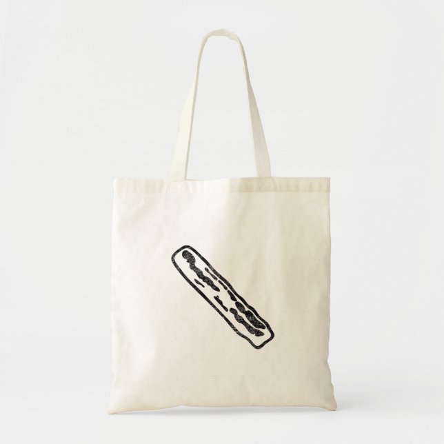 Tote Bag Bande noire simple (Devant)