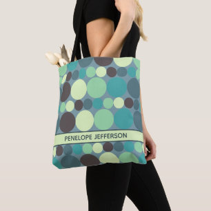 Tote Bag Bande Pois colorée Simple Personnalisée