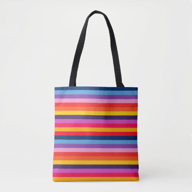 Tote Bag Bandes arc-en-ciel audacieuses et magnifiques _plu (Devant)