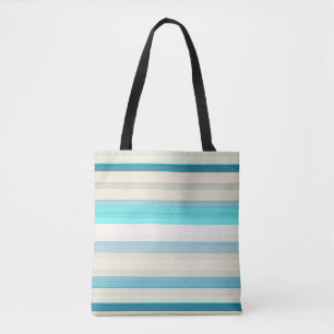 Tote Bag Bandes blanches d'aqua mignonnes