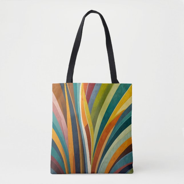 Tote Bag Bandes dansantes en couleur (Devant)
