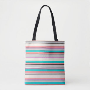 Tote Bag Bandes d'aqua gris