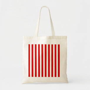 Tote Bag Bandes de bonbons rouges et blancs