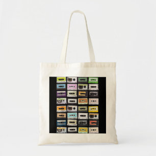 Tote Bag Bandes de cassettes Mixtapes 1980 Radio Music Grap