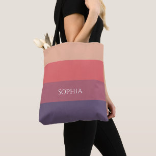 Tote Bag Bandes de couleur automne -