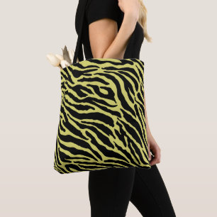 Tote Bag Bandes de Posters de animaux jaunes et noirs