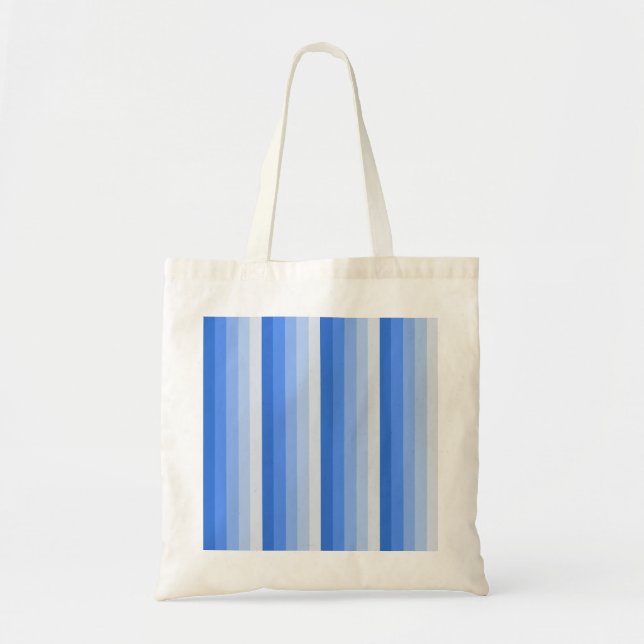 Tote Bag Bandes d'ombre bleues (Devant)