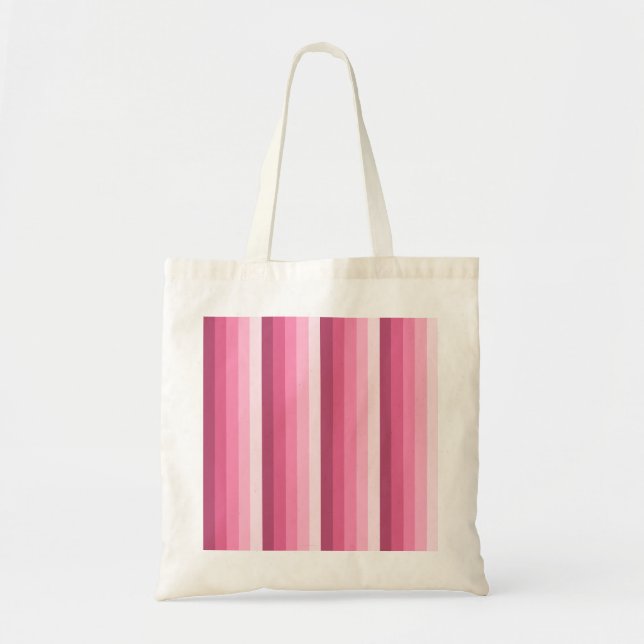 Tote Bag Bandes d'ombre rose (Devant)