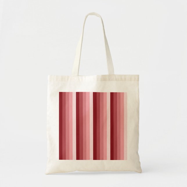 Tote Bag Bandes d'ombre rouges (Devant)