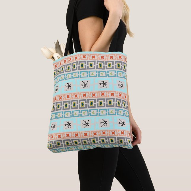 Tote Bag Bandes du milieu du siècle (De près)