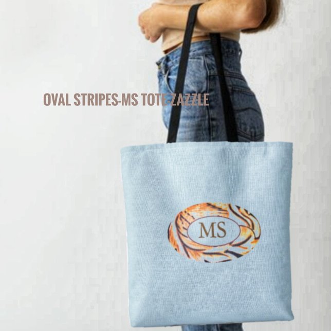 Tote Bag Bandes ovales-MS (Créateur téléchargé)