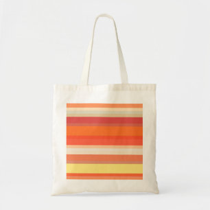 Tote Bag Bandes rouges mignonnes orange