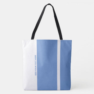 Tote Bag Bandes verticales modernes bleu poli