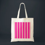 Tote Bag Bandes verticales rose chaud<br><div class="desc">Grilles verticales - rose et rose chaud.</div>
