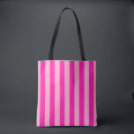 Tote Bag Bandes verticales rose chaud<br><div class="desc">Grilles verticales - rose et rose chaud.</div>