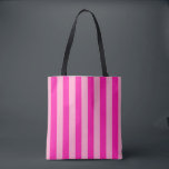 Tote Bag Bandes verticales rose chaud<br><div class="desc">Grilles verticales - rose et rose chaud.</div>
