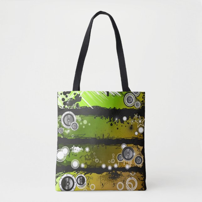 Tote Bag Bannière grunge de musique de style (Devant)