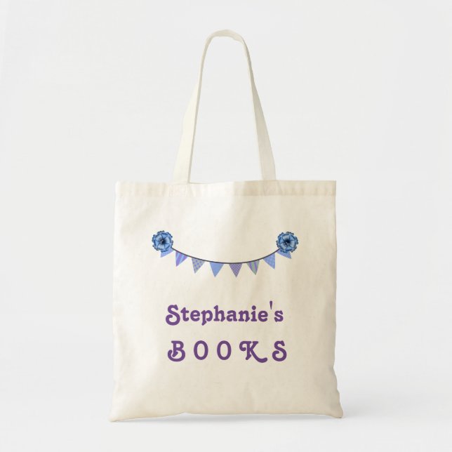 Tote Bag Bannière pourpre V02 d'étamine de cartable de la (Devant)
