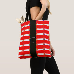 Tote Bag Bannière rouge blanc Grand-Duché de Toscane Monogr