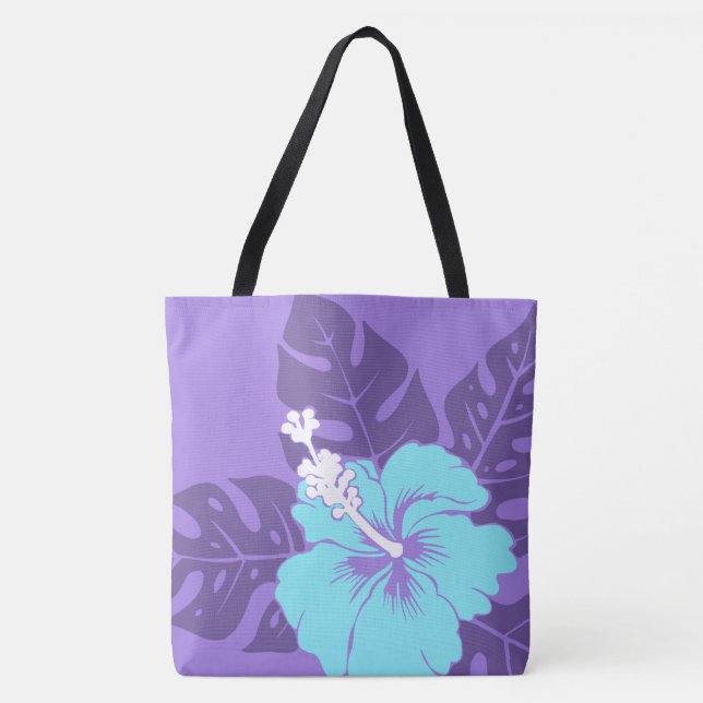 Tote Bag Banzai Beach Hawaiian Hibiscus Reversible Beach Ba (Devant)
