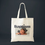 Tote Bag Baptême Moderne Gras Simple Merci Photo<br><div class="desc">Ce design simple et classique est composé de typographie serif et d'ajouter une photo personnalisée. Ce design est moderne,  chic,  ludique et amusant.</div>